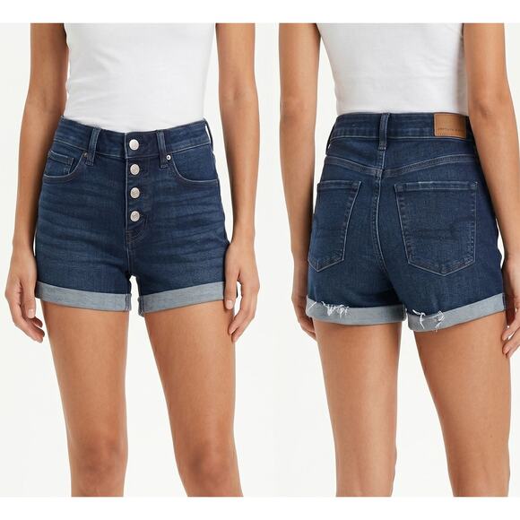 American Eagle Outfitters Pants - American Eagle The Dream Short Womens Size 6 Blue Denim Button Fly Shorts